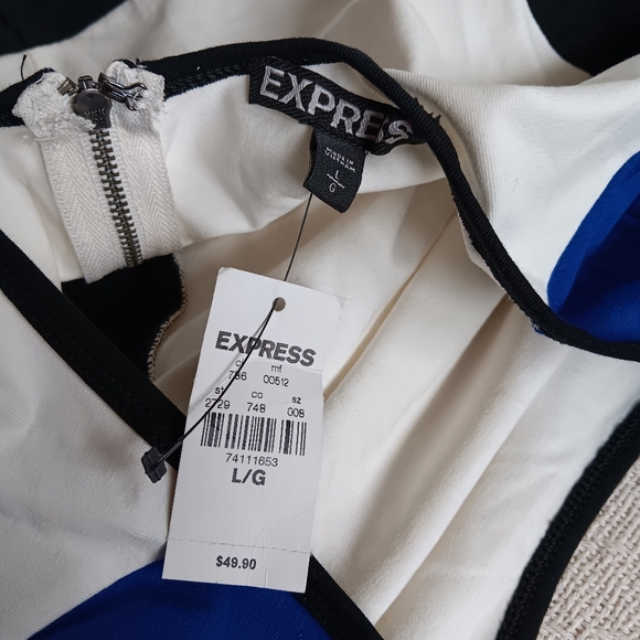 express ♡ colorblock a-line dress - Picture 5 of 9